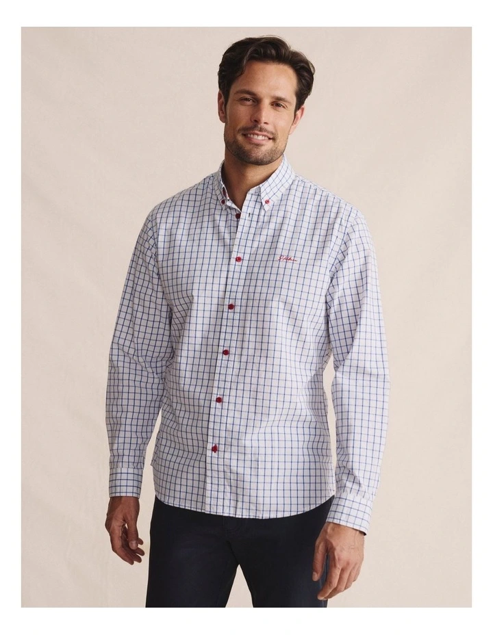 Murchison Long Sleeve Shirt in Mid Blue image 4