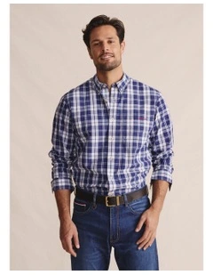 Aberdeen Long Sleeve Shirt 1SHM00082 in Indigo