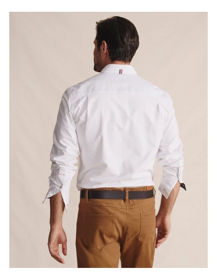 Aberdeen Long Sleeve Shirt in White 1SHM0001 image 2