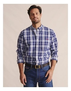 Aberdeen Long Sleeve Shirt 1SHM00082 in Indigo