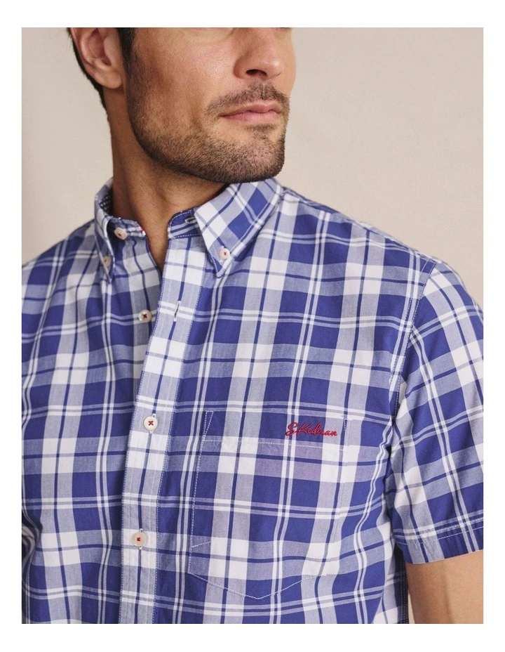 Cooper Short Sleeve Shirt 1SHM00086 in Indigo image 4