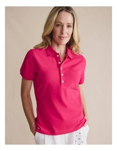 Parkes Short Sleeve Polo 1POW00022 in Pink