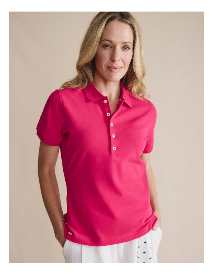 Parkes Short Sleeve Polo 1POW00022 in Pink image 1