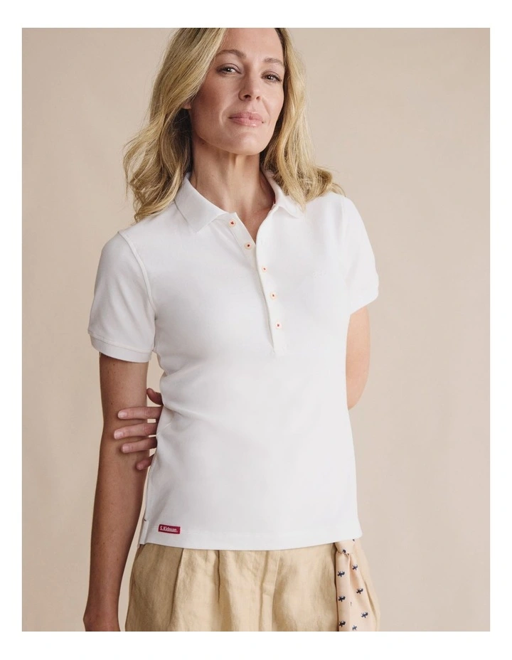 Parkes Short Sleeve Polo 1POW00022 in White image 1