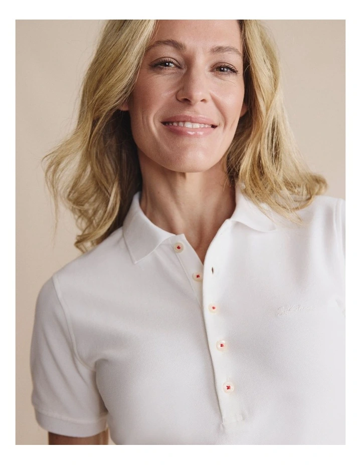 Parkes Short Sleeve Polo 1POW00022 in White image 3