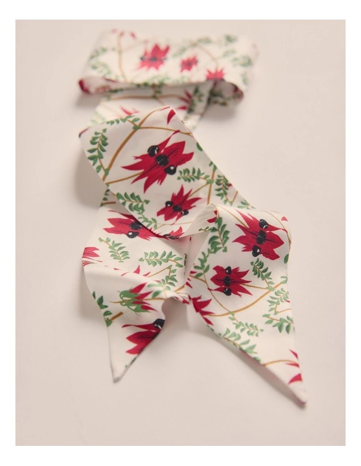 Pinnaroo Silk Twilly Scarf in Cream 1ACU000217 image 1