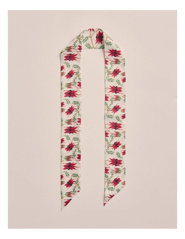 Pinnaroo Silk Twilly Scarf in Cream 1ACU000217 image 2