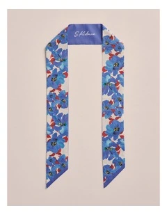 Pinnaroo Silk Twilly Scarf in Blue 1ACU000227