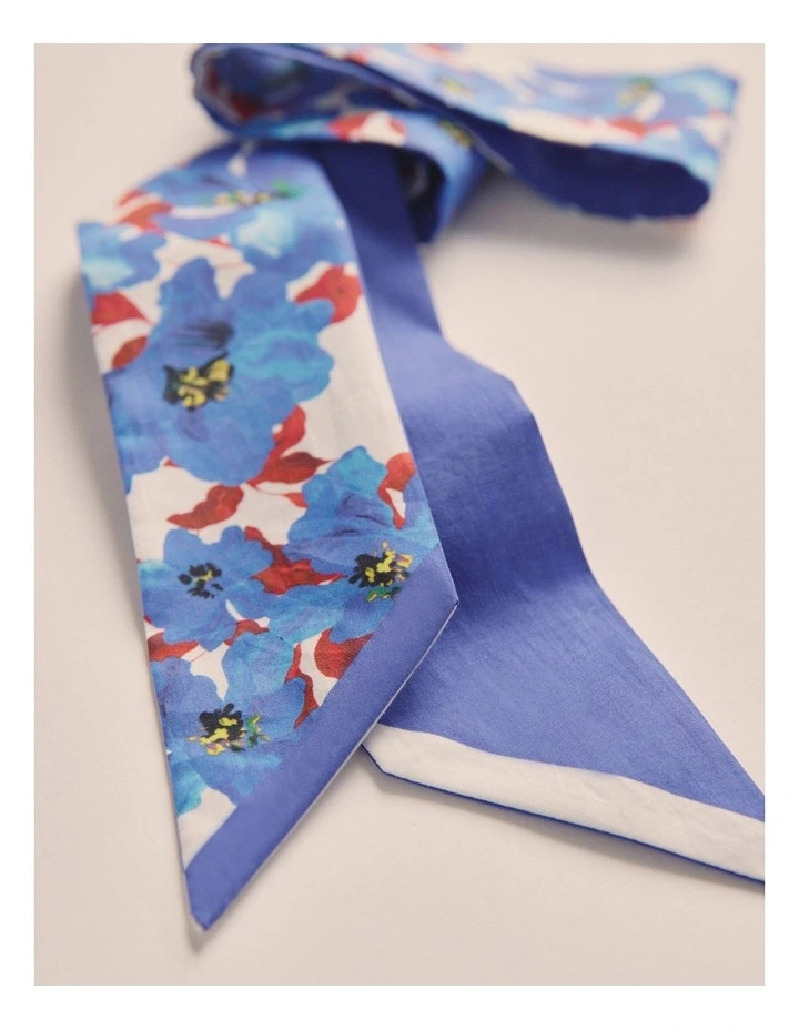 Pinnaroo Cotton Twilly Scarf in Blue 1ACU000273 image 2