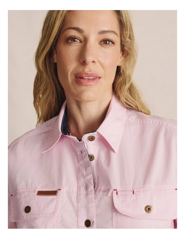 Camfield Half Placket Shirt 1SHW00133 in Pink image 3