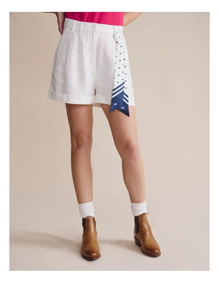 Leura Linen Short 1STW00108 in White image 1