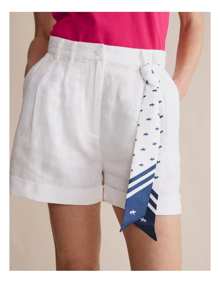 Leura Linen Short 1STW00108 in White image 3