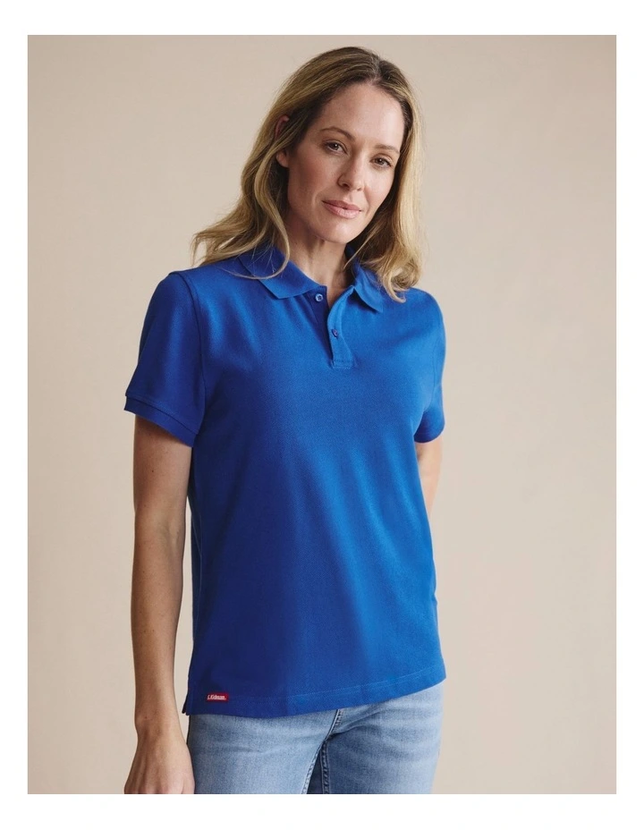 Penola Short Sleeve Polo T-shirt 1POW00211 in Blue image 1