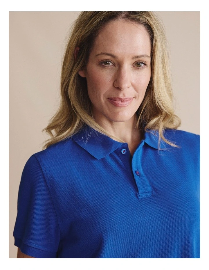 Penola Short Sleeve Polo T-shirt 1POW00211 in Blue image 4