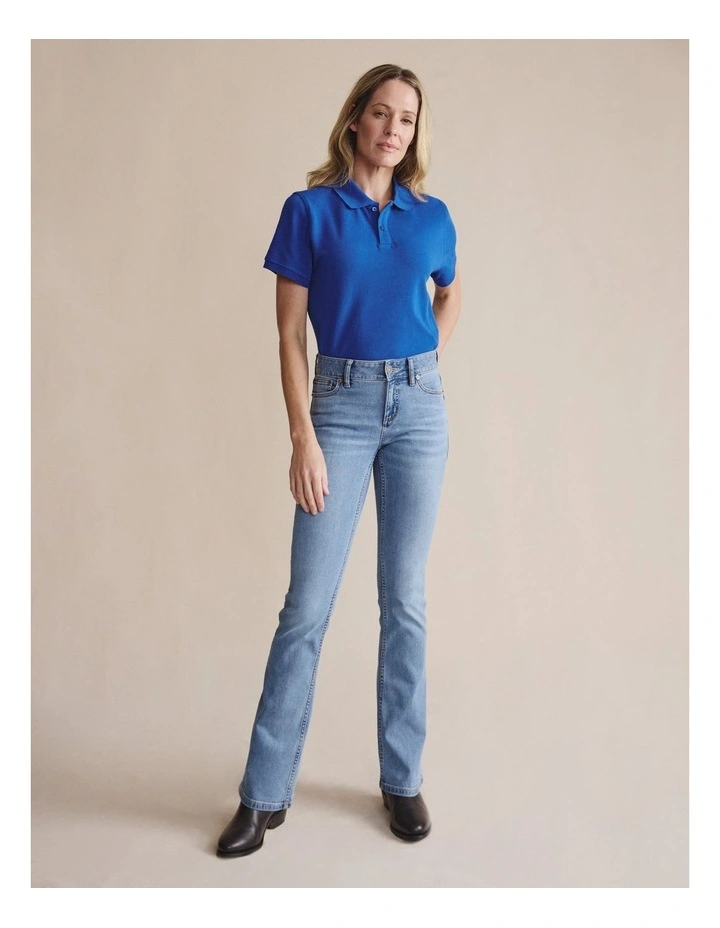 Penola Short Sleeve Polo T-shirt 1POW00211 in Blue image 5