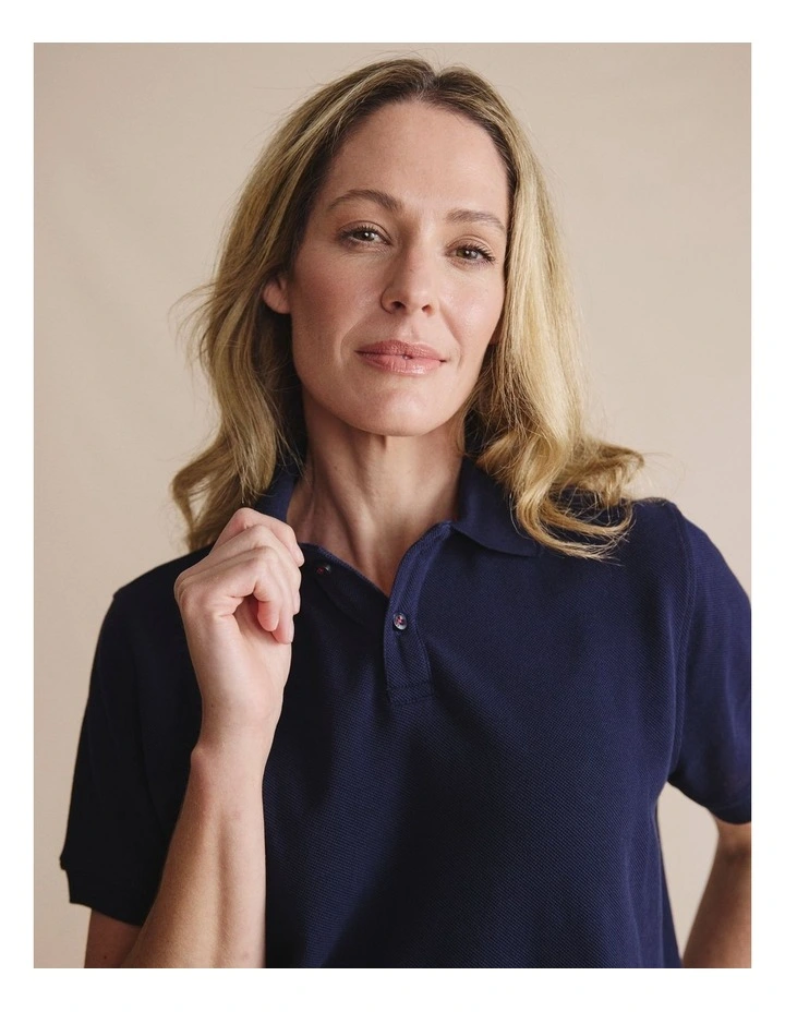 Penola Short Sleeve Polo 1POW00211 in Blue image 4