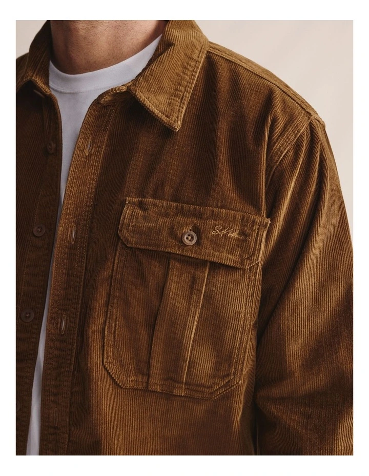 Smithton Corduroy Shirt 1SHM00265 in Rust image 4
