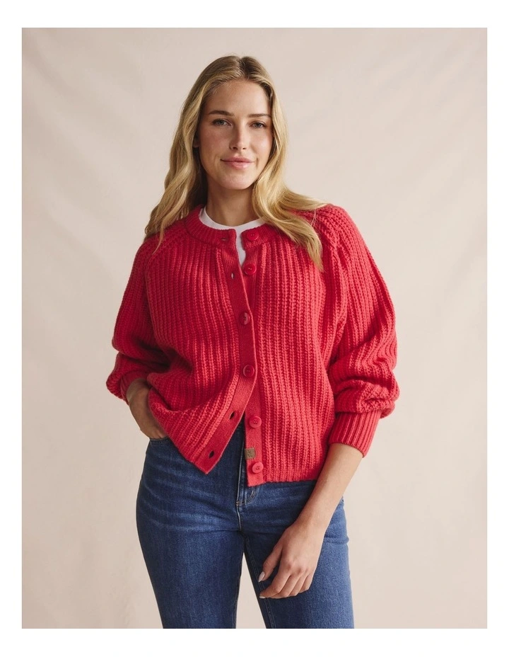Milabena Cardigan 1KNW00302 in Protea image 1