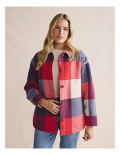 Burnie Check Shirt Jacket 1JKW00279 in Multi