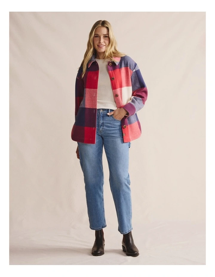 Burnie Check Shirt Jacket 1JKW00279 in Multi image 3