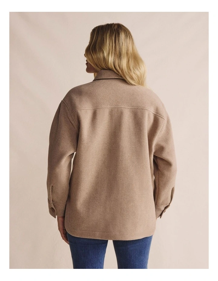 Burnie Shirt Jacket 1JKW00316 in Brown image 2