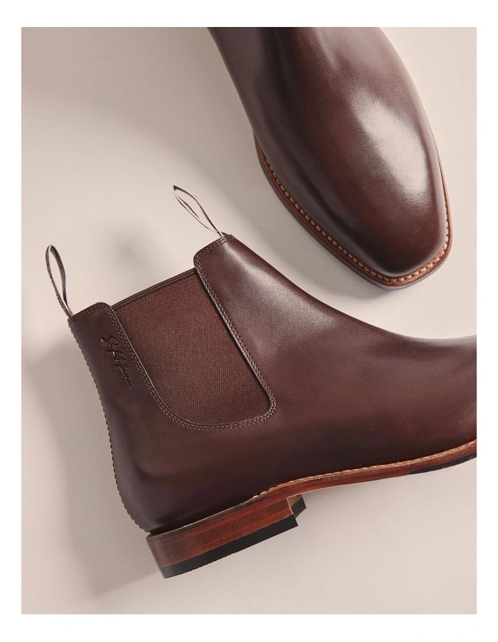 Choc Sidney Goodyear Welt Boots K0001 in Chocolate image 4