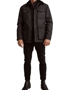 Driza Bone Rancher Oilskin Jacket in Black