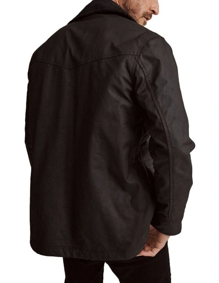 Driza Bone Rancher Oilskin Jacket in Black image 2