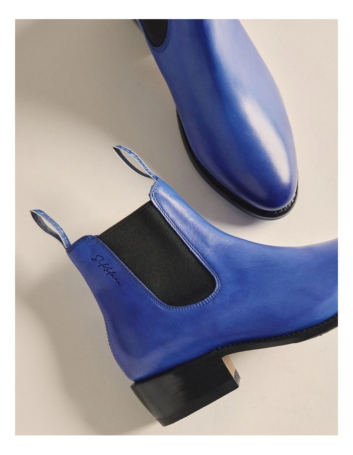 K0015 Helen Cuban Heel Boot in Cobalt image 4