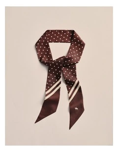 Leonora Silk Twilly Scarf in Umbra 1ACU00387