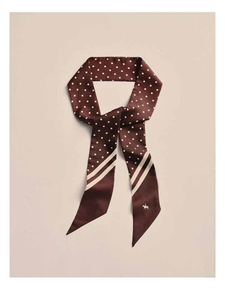 Leonora Silk Twilly Scarf in Umbra 1ACU00387 image 1
