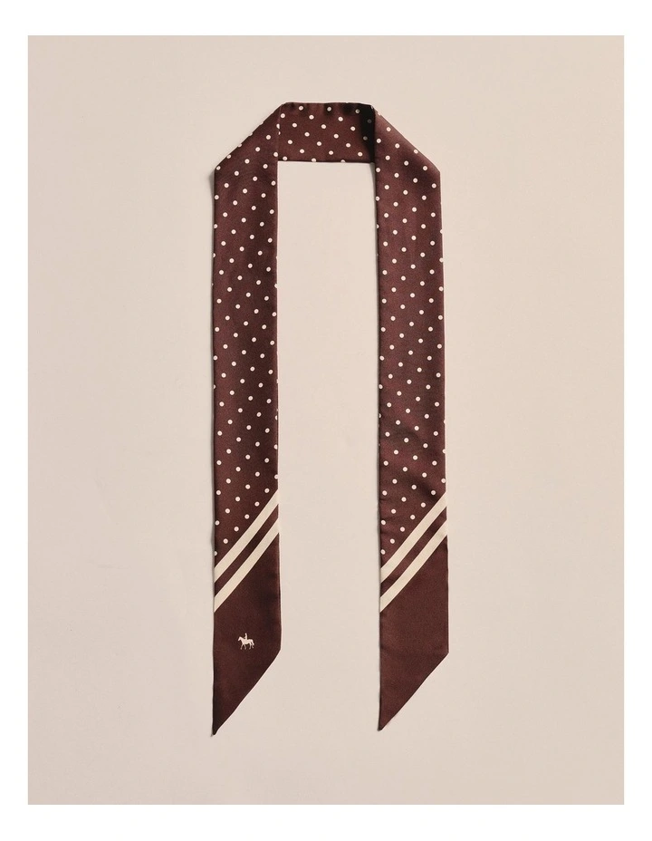 Leonora Silk Twilly Scarf in Umbra 1ACU00387 image 2