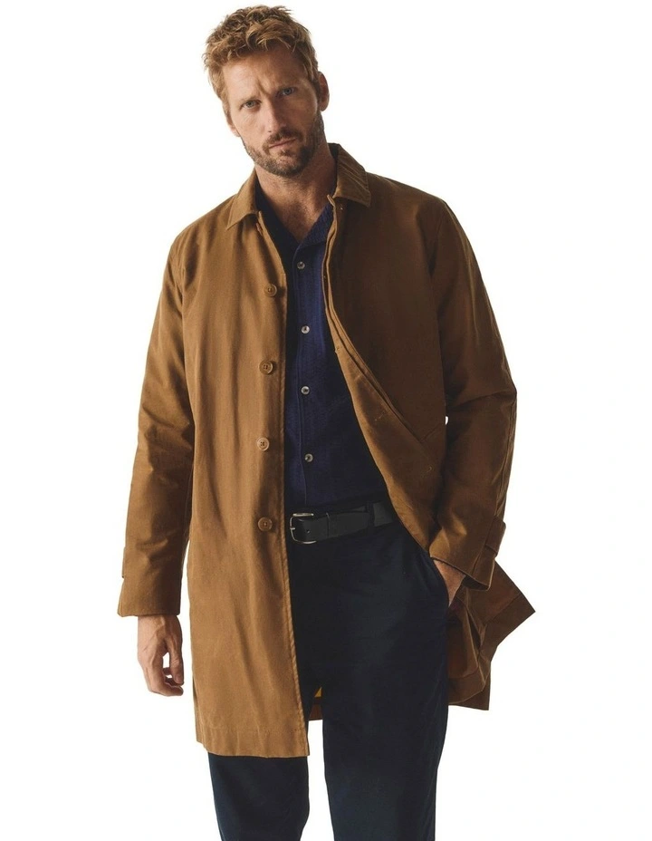 Driza-Bone Vintage Wax Mac Coat in Sand image 1