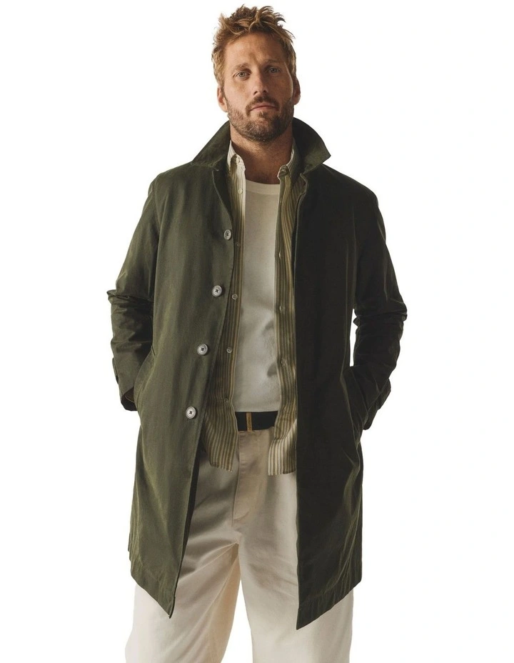 Driza-Bone Vintage Wax Mac Coat in Green image 1