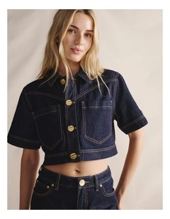 S.Kidman 1TOW00343 SHAYNA CROP DENIM JACKET