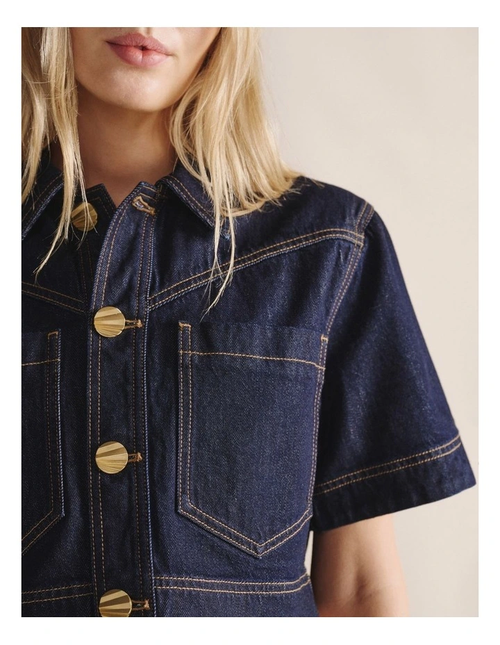 S.Kidman 1TOW00343 SHAYNA CROP DENIM JACKET image 3