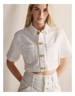 S.Kidman 1TOW00343 SHAYNA CROP DENIM JACKET