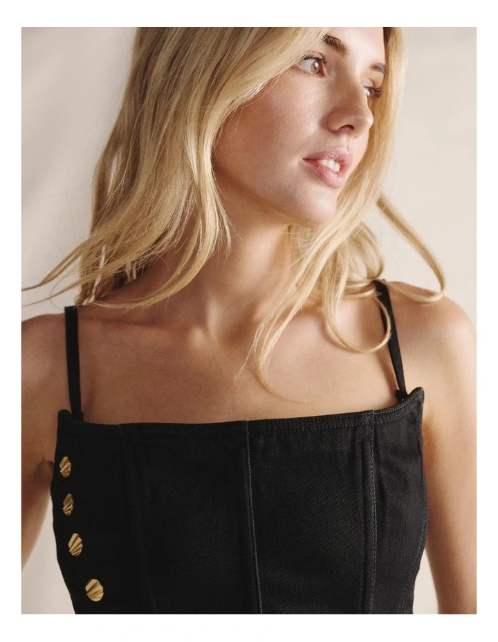 S.Kidman 1TOW00341 SHAYNA STRAPLESS DENIM TOP image 2