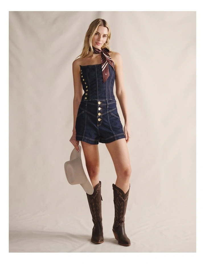 S.Kidman 1TOW00341 SHAYNA STRAPLESS DENIM TOP image 4