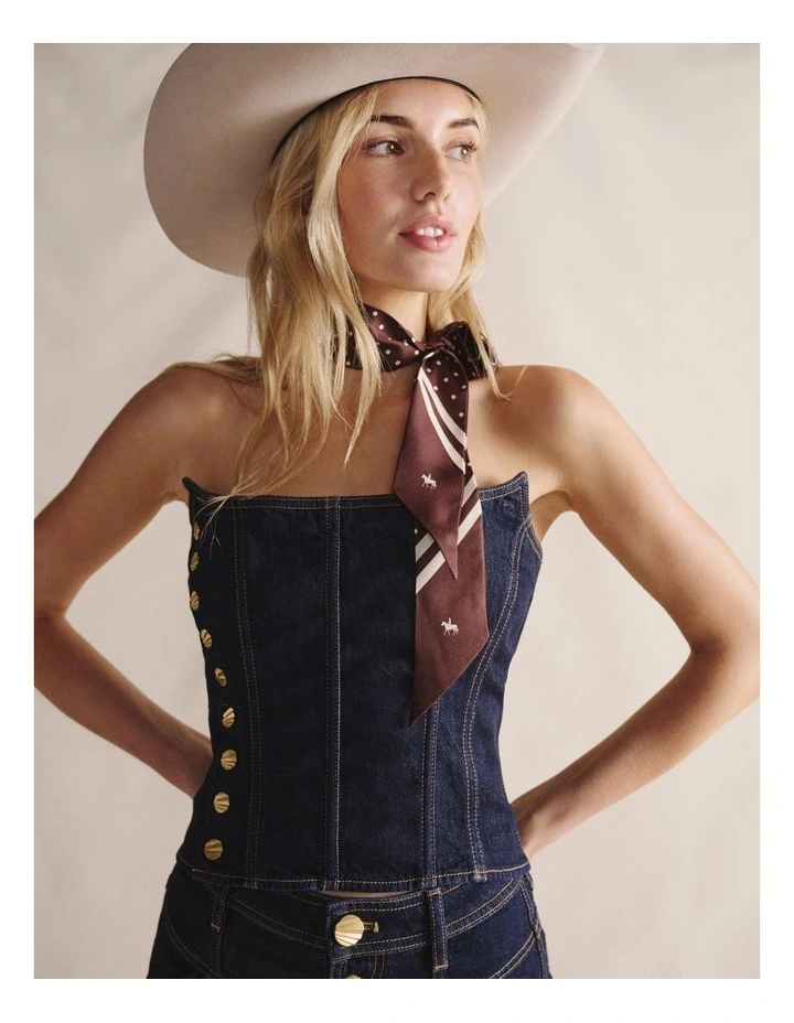 S.Kidman 1TOW00341 SHAYNA STRAPLESS DENIM TOP image 5
