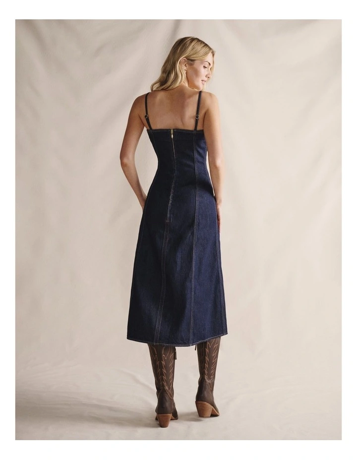 S.Kidman 1DRW00346 SHAYNA DENIM MIDI DRESS image 2