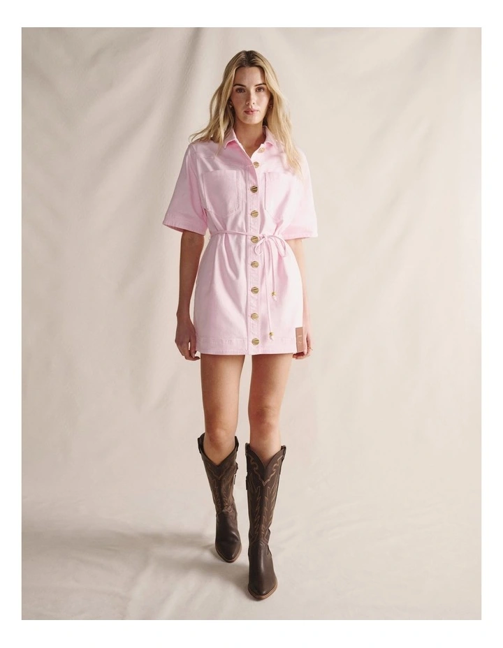 S.Kidman 1DRW00345 SHAYNA DENIM SHIRT DRESS image 3