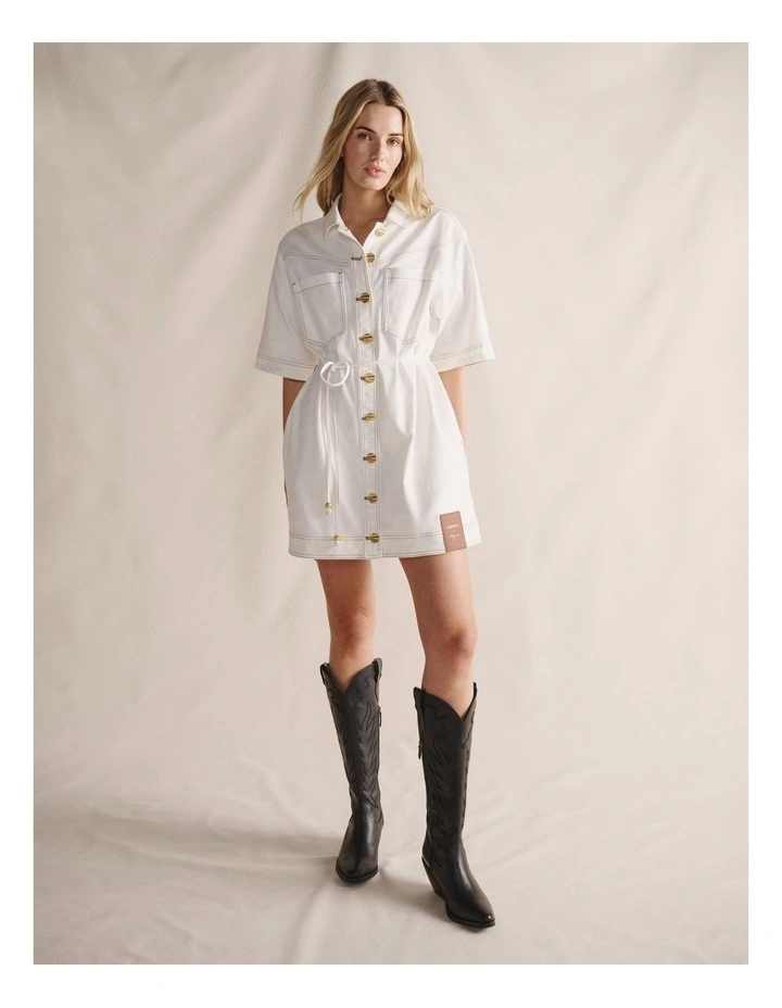S.Kidman 1DRW00345 SHAYNA DENIM SHIRT DRESS image 4