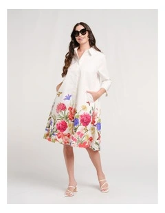 Mulga Camellia A-Line Dress