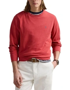 Spa Terry Sweatshirt in Red