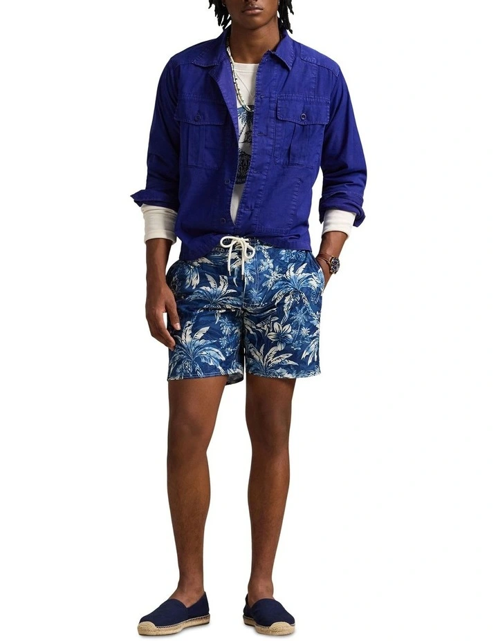 Palm Island Swim Trunk 7.25-Inch in Blue image 3