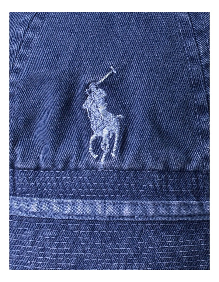Garment-Dyed Twill Bucket Hat in Blue image 3