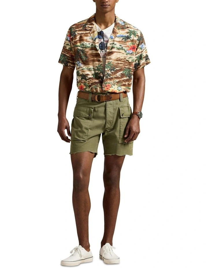 Classic Fit Tropical-Print Camp Shirt in Multi image 3