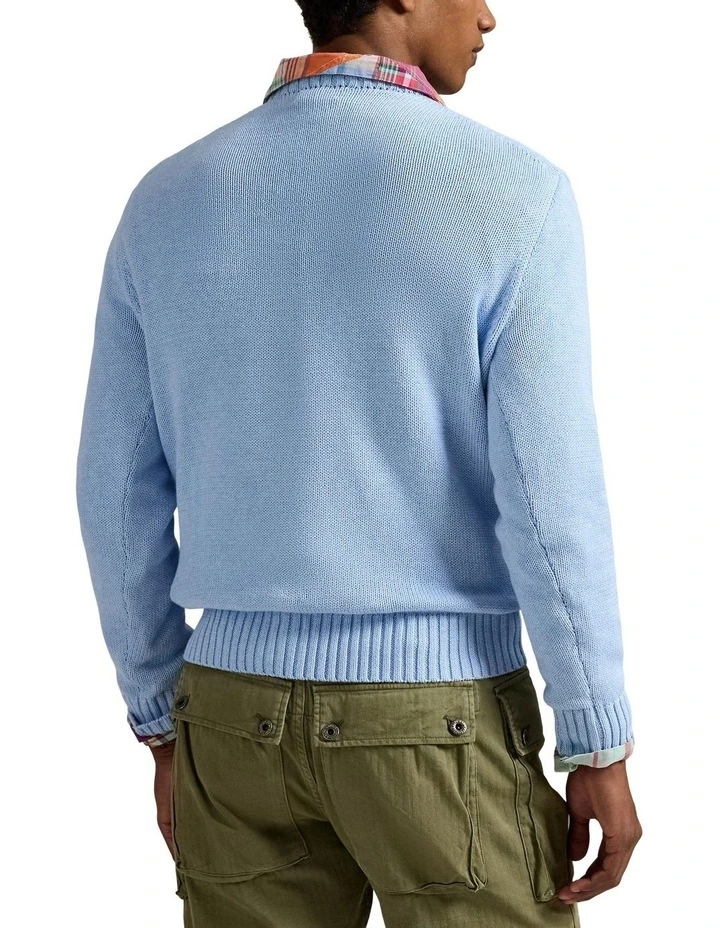 Polo Bear Cotton Sweater in Blue image 2