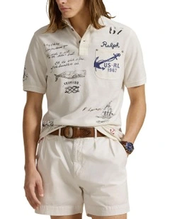 Classic Fit Polo Shirt in White